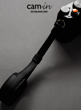 cam·in真皮相机手腕带加宽舒适款复古swift牛皮相机手绳圆孔接口