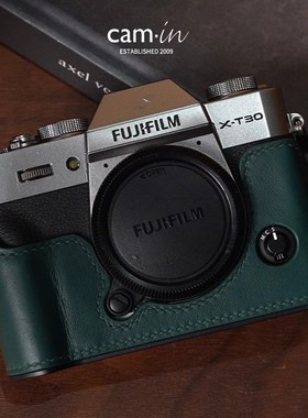 camin富士XT30相机保护套swift牛皮fujixt30半套底座真皮外壳配件