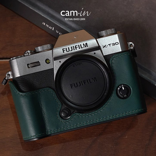 camin富士XT30相机保护套swift牛皮fujixt30半套底座真皮外壳配件