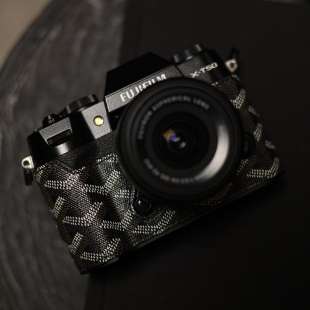 适用于富士xt50保护套复古花纹相机半套底座壳配件fuji xt50皮套