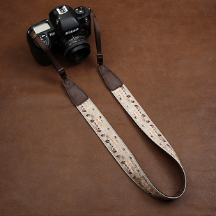 cam-in民族风绣花系列单反相机背带适用佳能尼康富士微单摄影肩带