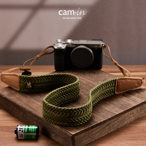 微单斜挎肩带文艺编织相机肩带