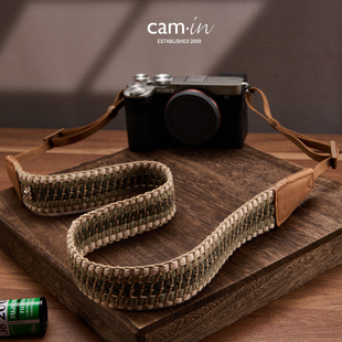 多彩编织单反相机背带 适用佳能尼康索尼富士微单摄影肩带 cam