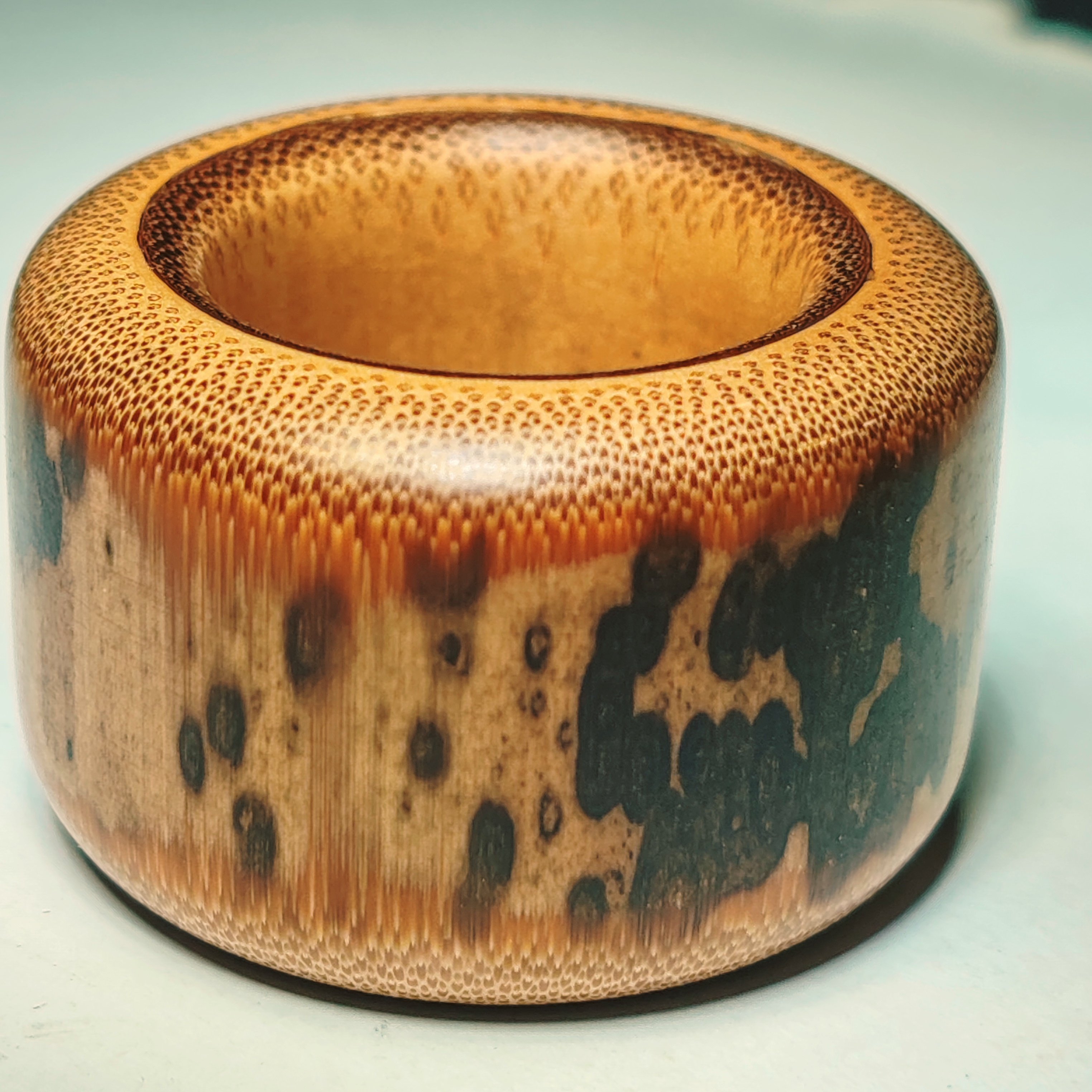 素面扳指茶壶紫砂壶盖托壶承竹制搁置手工老玉竹盖置功夫茶具茶道