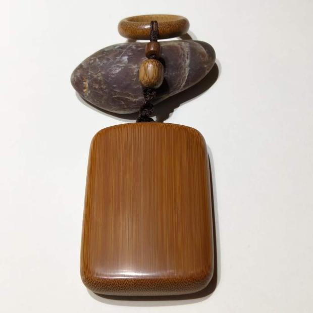 文玩金丝百年老料素面车挂吊坠