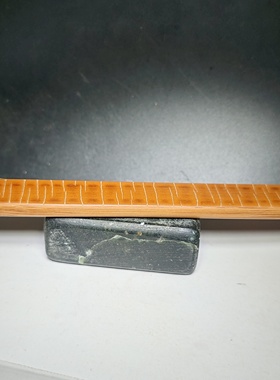 手工竹制工艺品老竹子龟裂纹竹黄小镇纸摆件摆饰厚书签349号