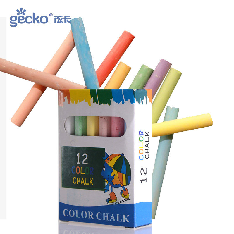 12支装彩色画板粉笔彩色儿童粉笔黑板绿板专用粉笔_虎窝淘
