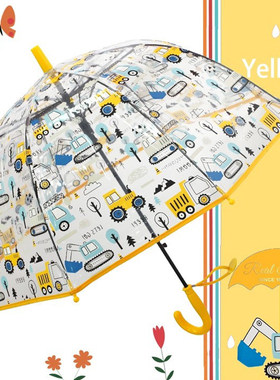 长柄儿童幼儿园透明雨伞