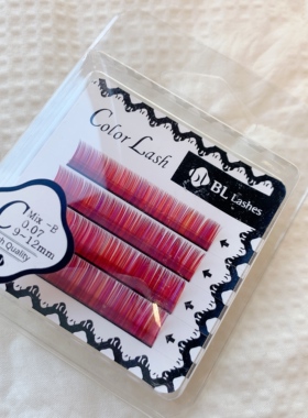 BL睫毛手工开花0.07嫁接欧罗拉幻彩蓝粉红紫色C翘9/10/11/12混合