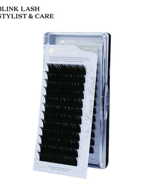 Blinklash镭射凹槽嫁接睫毛单根硬圆毛老包装特价美睫新手练习