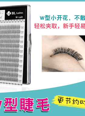 BL睫毛3D/5D已开小花0.07云朵新手快速嫁接无缝隙浓密款一盒336朵