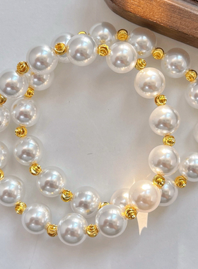 国风复古高光人造水晶珍珠手链手串