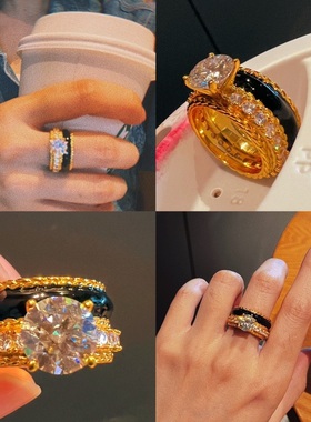 S925银2克拉莫桑钻戒指钢琴烤漆工艺莫桑戒指