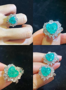 海洋之心戒指 小众气质小清新百搭满钻海洋之星戒指女