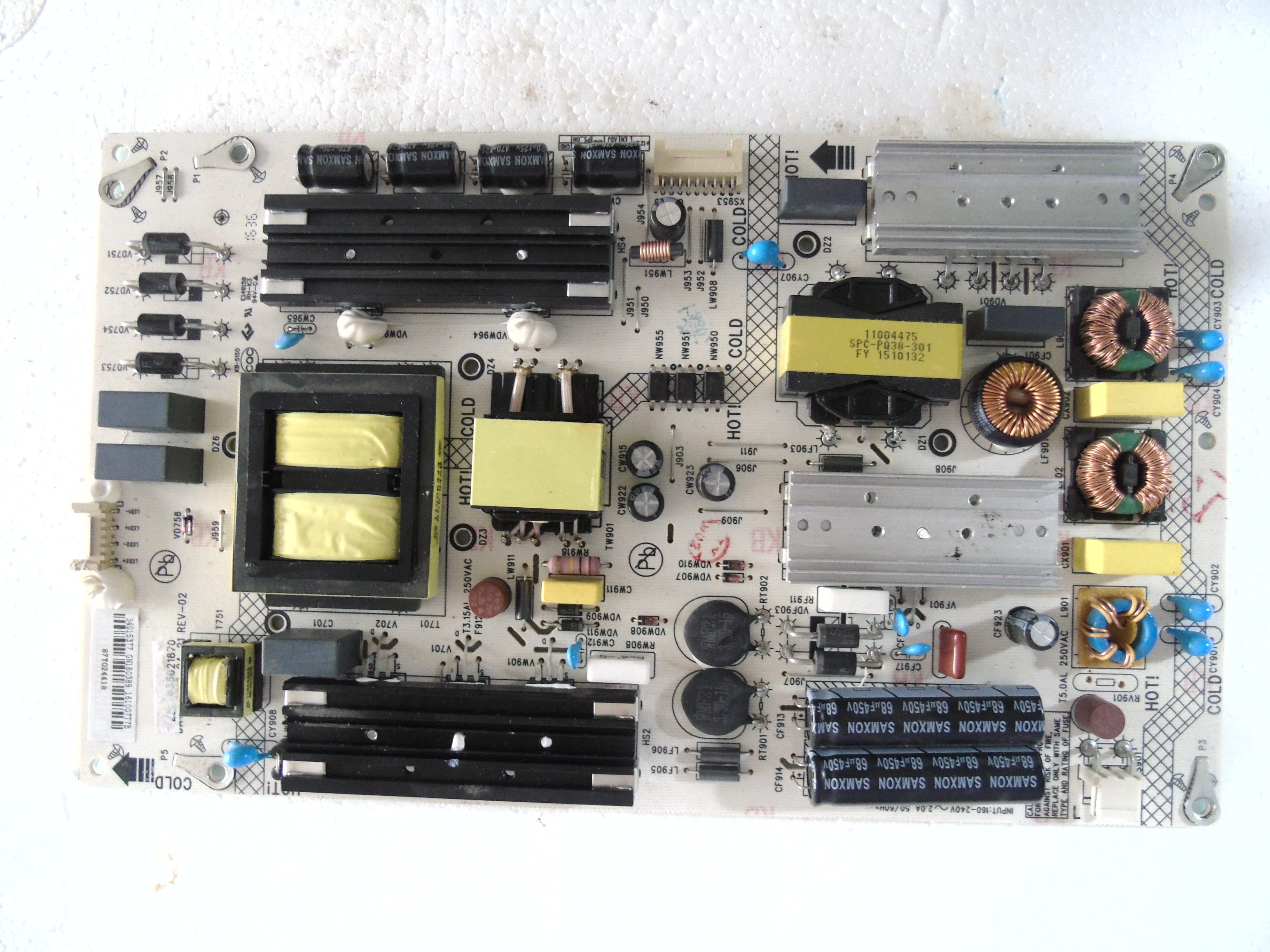 康佳LED60G9200U LED60S8000U电源板34015377 35021870 - 实物图
