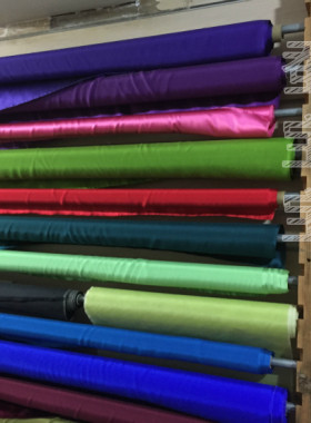 纯色缎面真丝桑蚕丝服装布料16姆米生丝手工素绉缎丝绸面料苏州缎