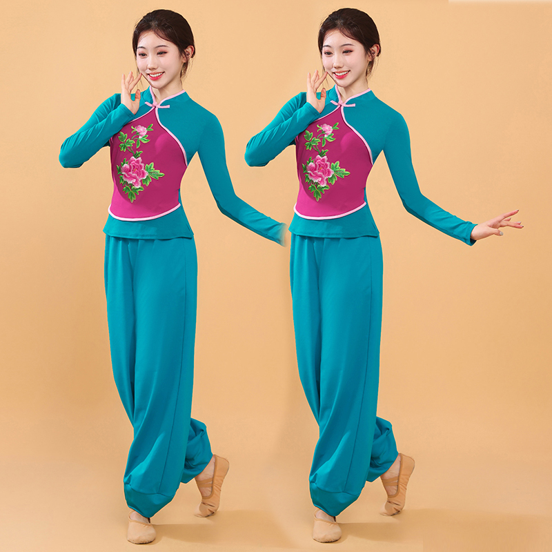 午后骄阳广场舞妹妹爱上庄稼汉舞蹈服陕北舞蹈服装民族风表演套装