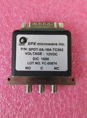 EPX进口SPDT-0A-18A-TC002 18GHz 12V 单刀双掷微波同轴开关