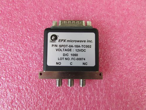 EPX进口SPDT-0A-18A-TC002 18GHz 12V 单刀双掷微波同轴开关