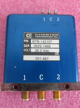 CHARTER进口 B7N-142107 DC-26.5GHz 28V 射频微波SPDT同轴开关