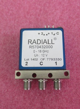 RADIALL进口 R570432000 DC-18GHz 12V SPDT 射频微波同轴开关