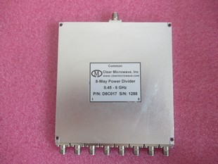 Clear进口 D8C017 455-6000MHz 8路 射频微波一分八功率功分器