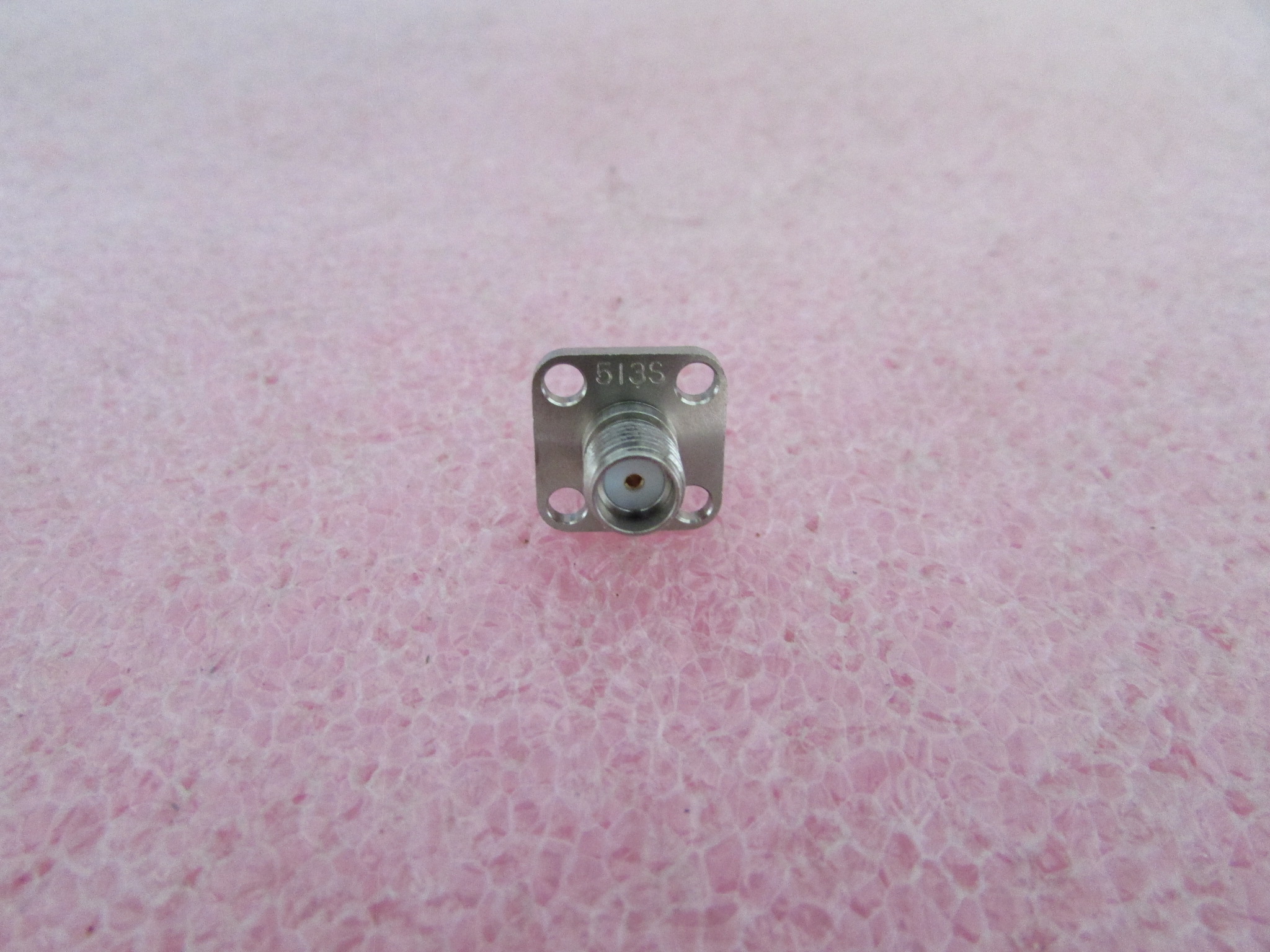 HRM513S DC-18GHz 不锈钢SMA母 四孔法兰盘射频微波转接器 适配器