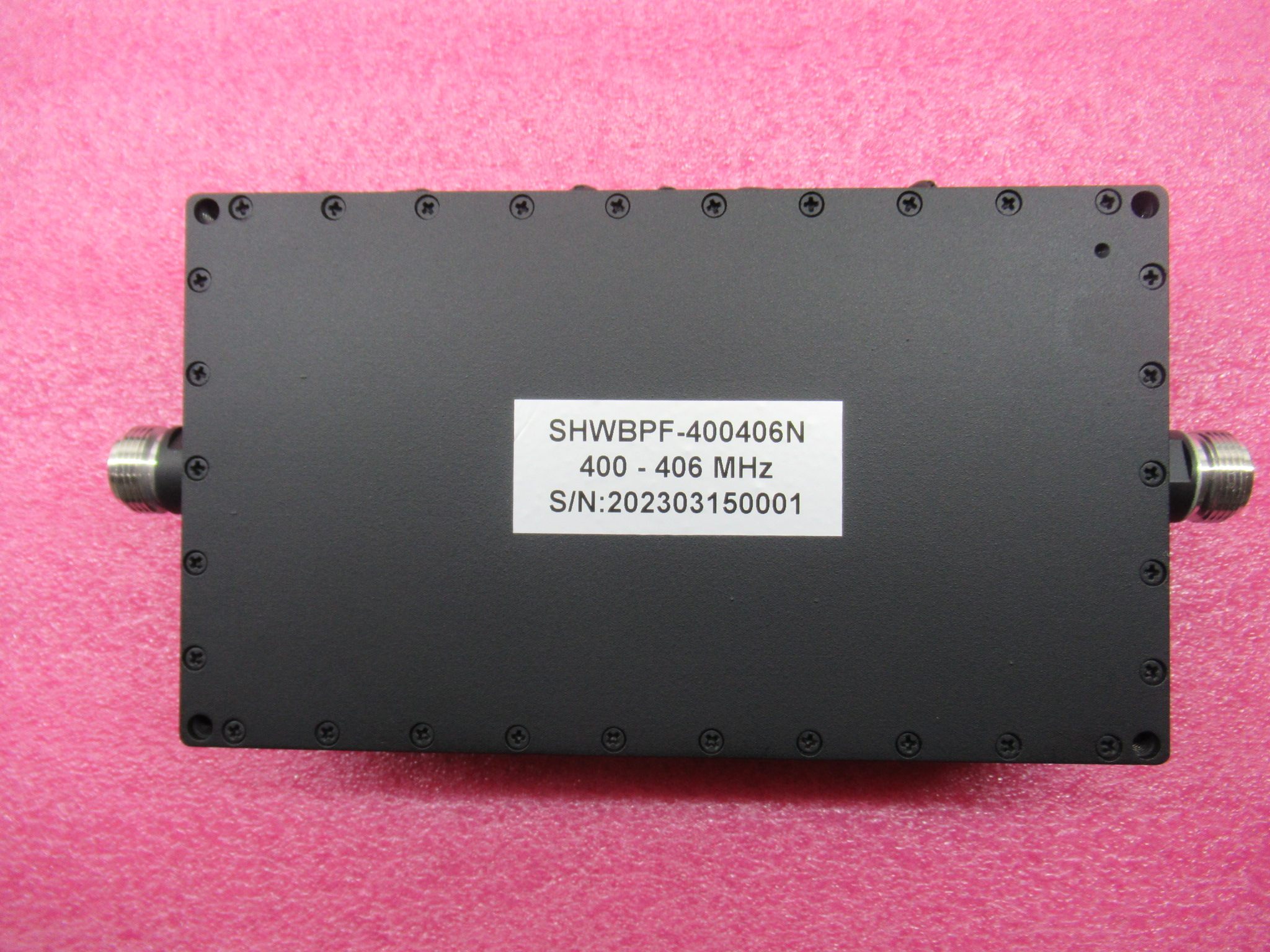 中心频率:403mhz 400-406mhz n母头 20w 射频同轴腔体带通滤波器