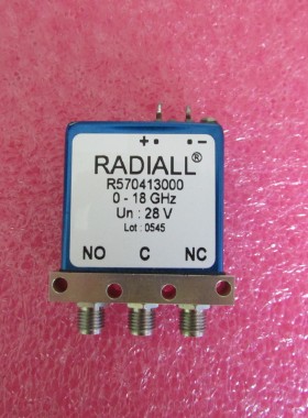 Radiall R570413000  DC-18GHz 300W 28V SPDT 射频微波同轴开关