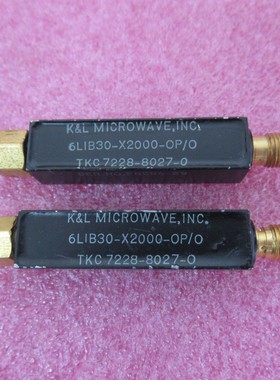K&L进口 6L1B30-X2000-OP/O DC-2500MHz 射频微波同轴低通滤波器