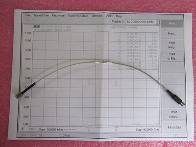 SHWCB-300-K/K/MF 2.92mm-KJ 30cmDC-40GHz 射频同轴半柔电缆