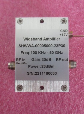 100KHz-50GHz 30dB增益 23dBm 1.85mm母 射频宽带 微波系统放大器