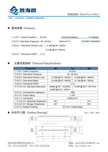 SHW带通滤波器45-65GHz