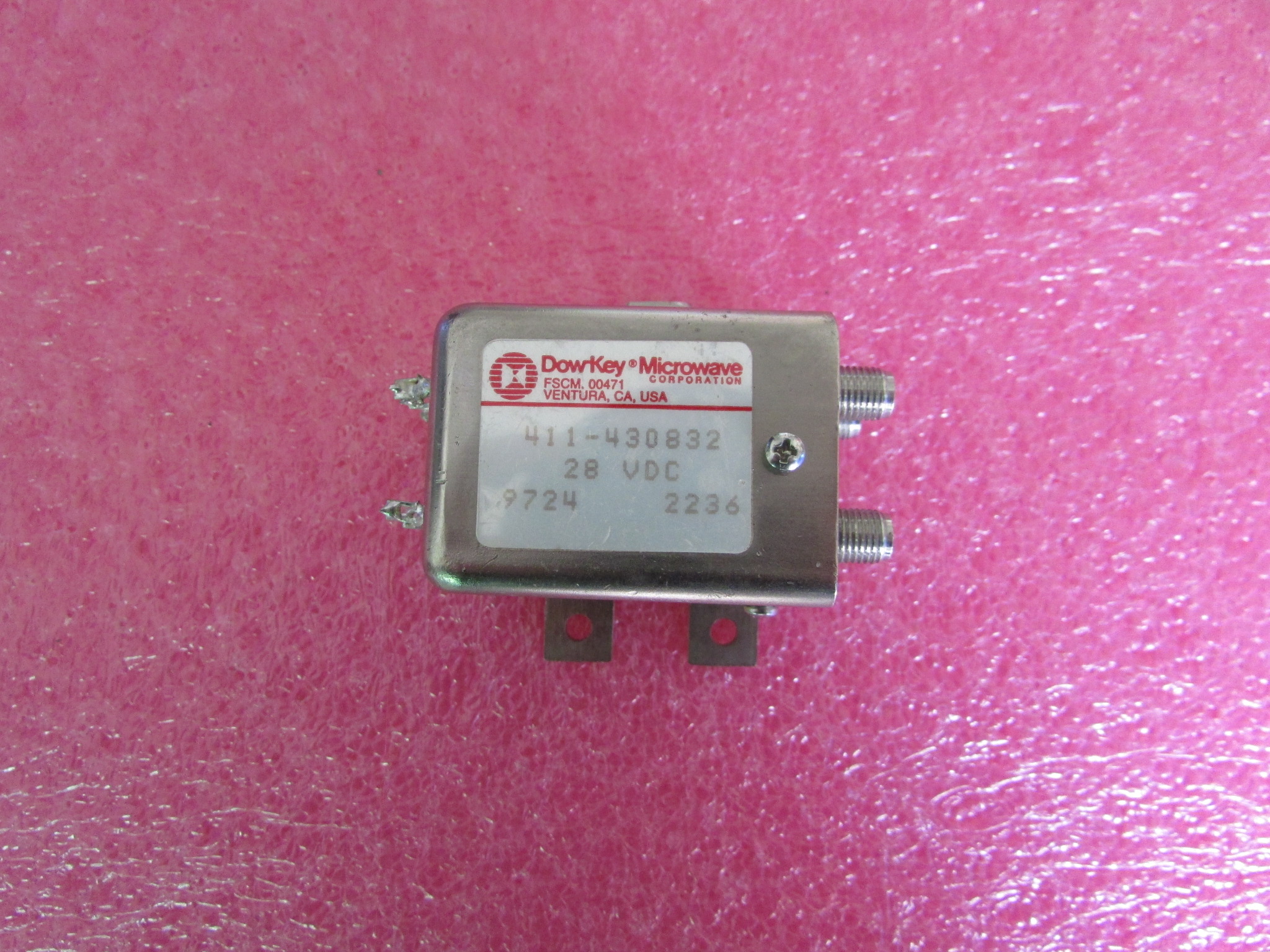 Dow-key进口 411-430832  DC-18GHz 28V DBDP射频微波同轴开关