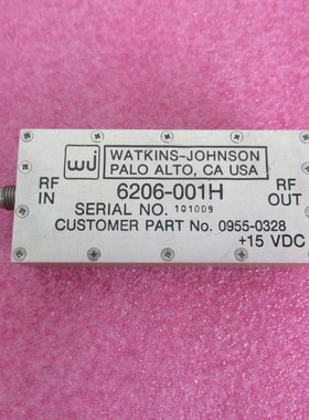 WJ进口 6206-001H 10MHz-3.5GHz 33dB 12dBm SMA 射频微波放大器