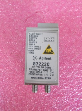 Agilent进口87222C DC-26.5GHz SMA射频双刀双掷同轴转换开关