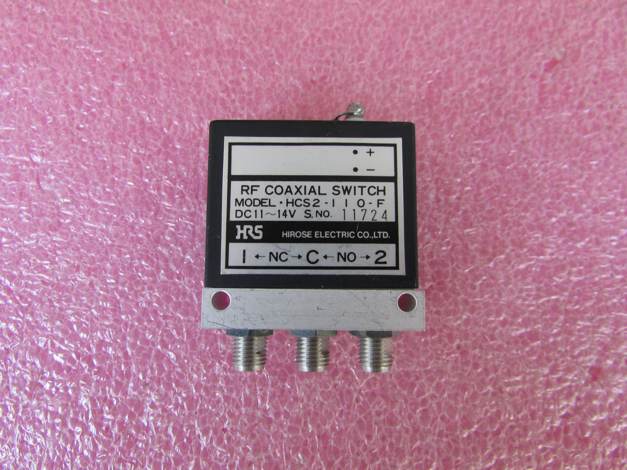 HRS进口HCS2-110-F DC-15GHz SMA 11-14V单刀双掷射频同轴开关