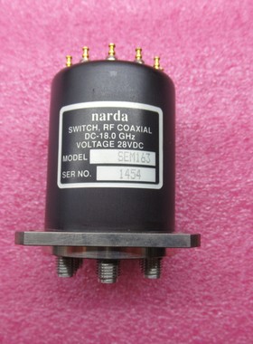 NARDA SEM163 DC-18GHz SMA SP6T 28V 射频同轴开关 带指示功能