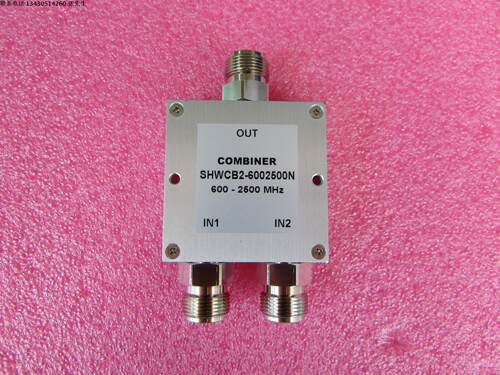 SHWCB2-6002500N  600-2500MHz 10W N 射频微波二合一合路器 型号：SHWCB2-6002500N  分路：2- Way 频率范围：600-2500MHz     插入损耗： ＜0.5dB  隔离度：＞ 16 dB  功率： 10W 连接器形式：N 母 Femal