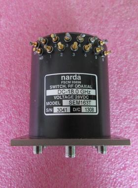 NARDA SEM163T SP6T DC-18GHz 450W  28V射频微波继电器同轴开关