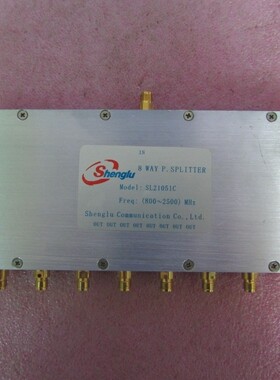 进口SL21051C  800-2500MHz 50W SMA射频同轴8路 一分八功分器