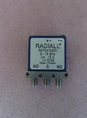 R570412000  DC-18GHz 300W 12V  射频微波同轴转换单刀双掷开关
