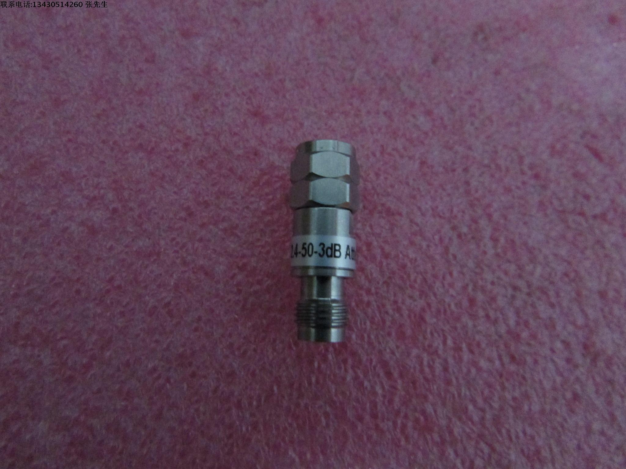 SWAT-2.4-50-3dB DC-50GHz 3dB 1W 2.4mm 射频微波同轴固定衰减器 型号：SWAT-2.4-50-3dB 频率范围：DC-50GHz 衰减值：3dB 功率：1W 接头：2.4mm(f)-2.4mm(m)