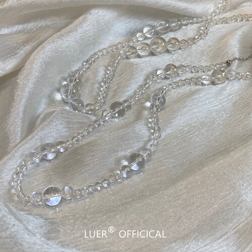luer天然白水晶潮项链