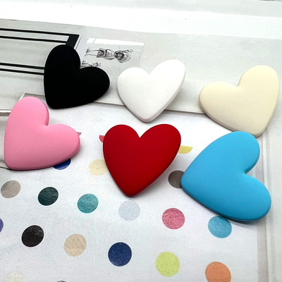 超大号彩色心形纽扣设计感