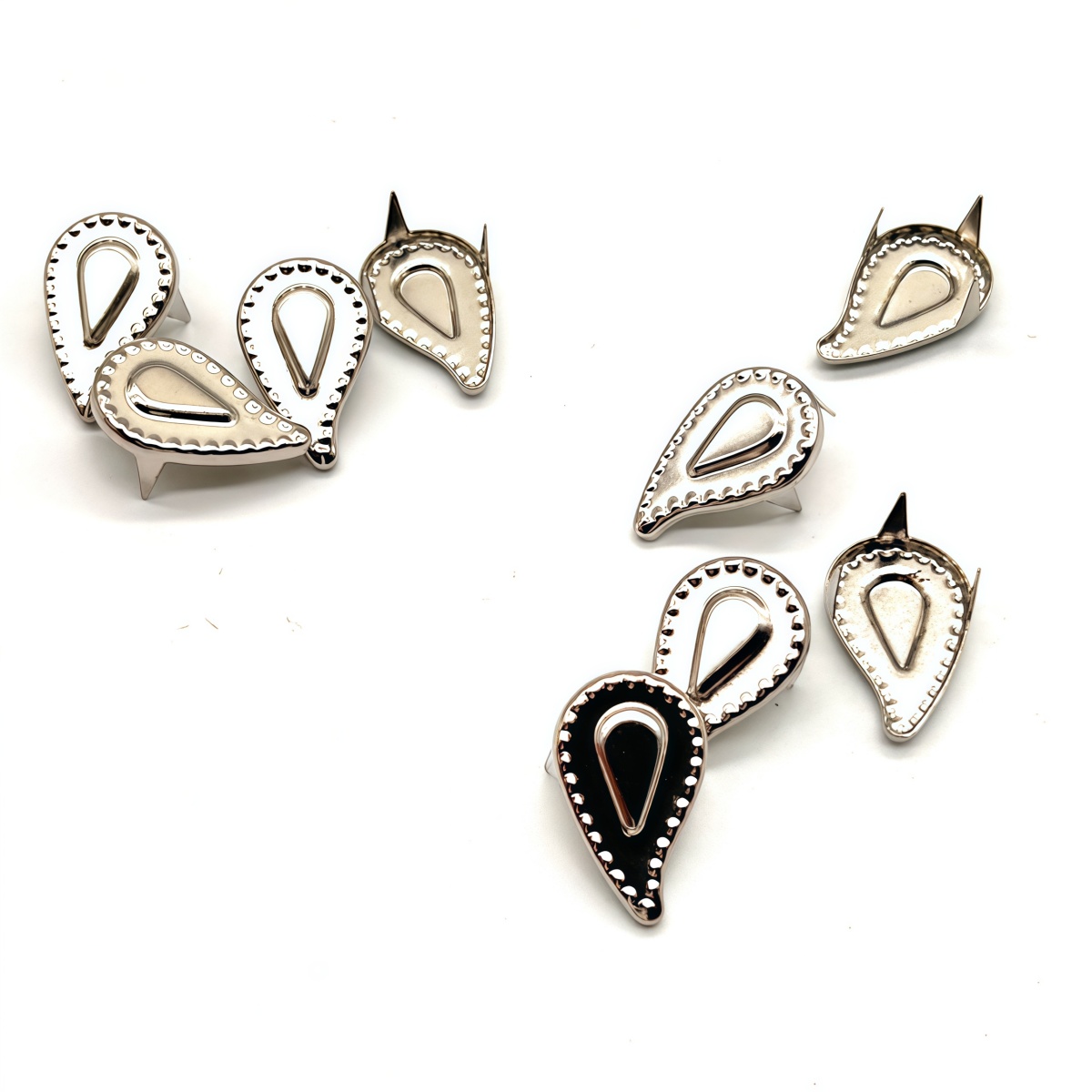 金属装饰扣水滴形徽章扣