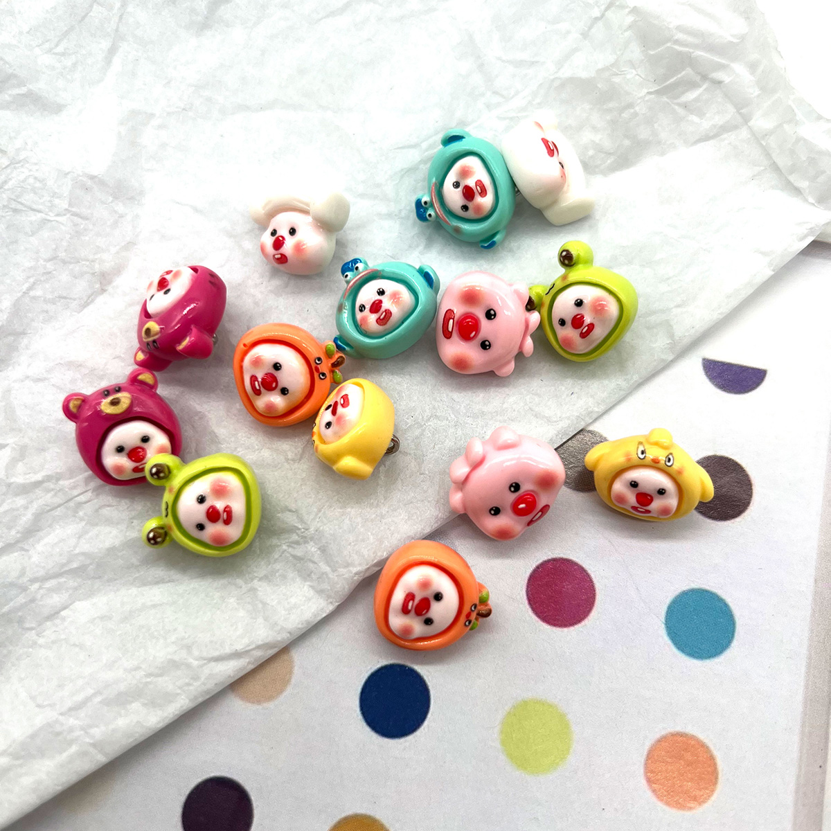 立体变装海狸纽扣可爱