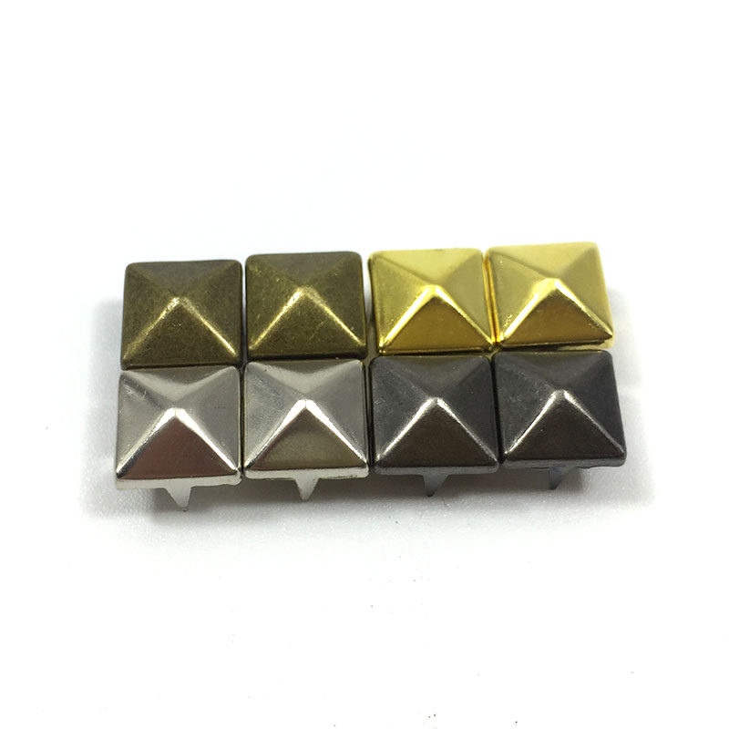 方形爪钉手工diy铆钉鞋服箱包装饰配件金字塔形柳钉枪皮具配件