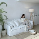 北欧布艺沙发小户型现代简约网红款 店铺出租房用 懒人客厅卧室服装