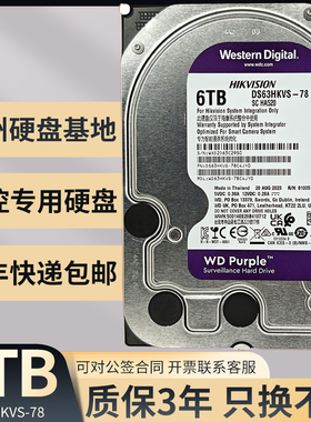 海康威视DS63HKVS-78监控硬盘西数6T紫盘机械硬盘台式机监控专用